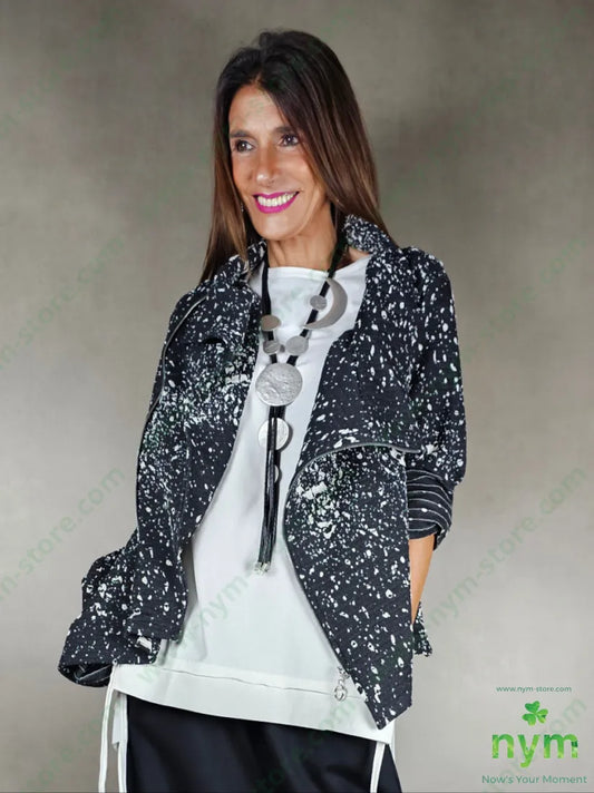 giubotto zip motivo bucato 53pl46co1ea CAPOSPALLA