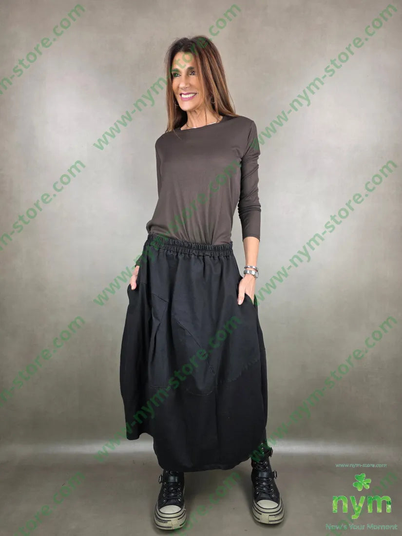 gonna anfora elasticizzata 73co25pl2ea U / NERO / AI25 GONNA