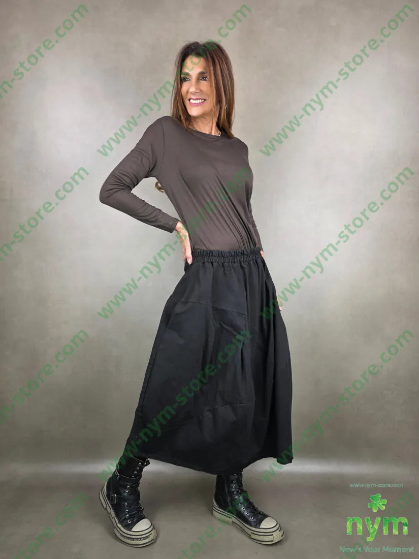 gonna anfora elasticizzata 73co25pl2ea U / NERO / AI25 GONNA