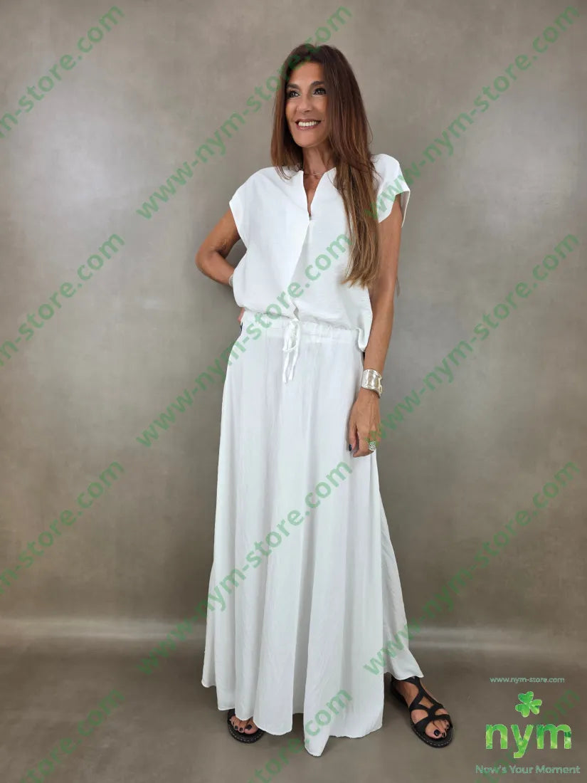 gonna bande tessuto martellato 85vi15ny - U / PANNA / PE26 - GONNA