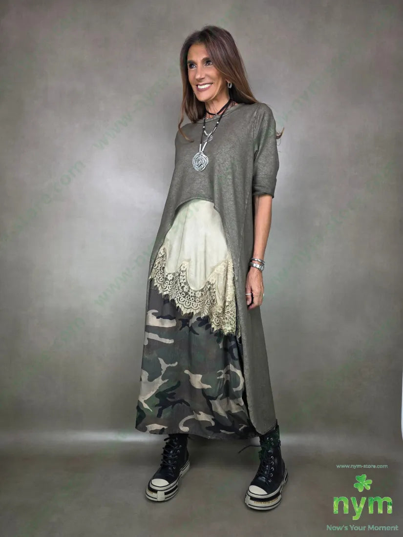 gonna camouflage velluto 100co U / MILITARE / AI25 GONNA