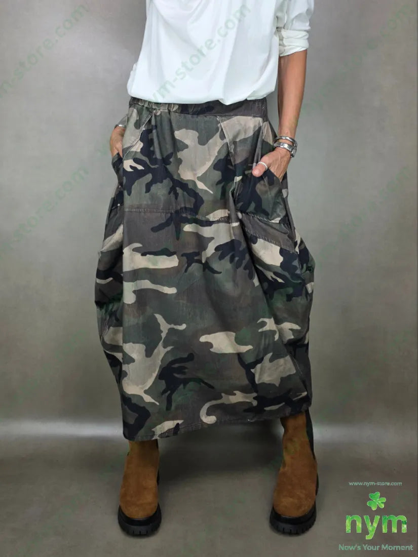 gonna camouflage velluto 100co U / MILITARE / AI25 GONNA