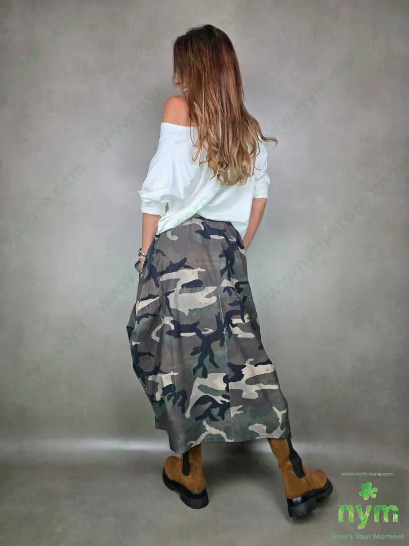 gonna camouflage velluto 100co U / MILITARE / AI25 GONNA