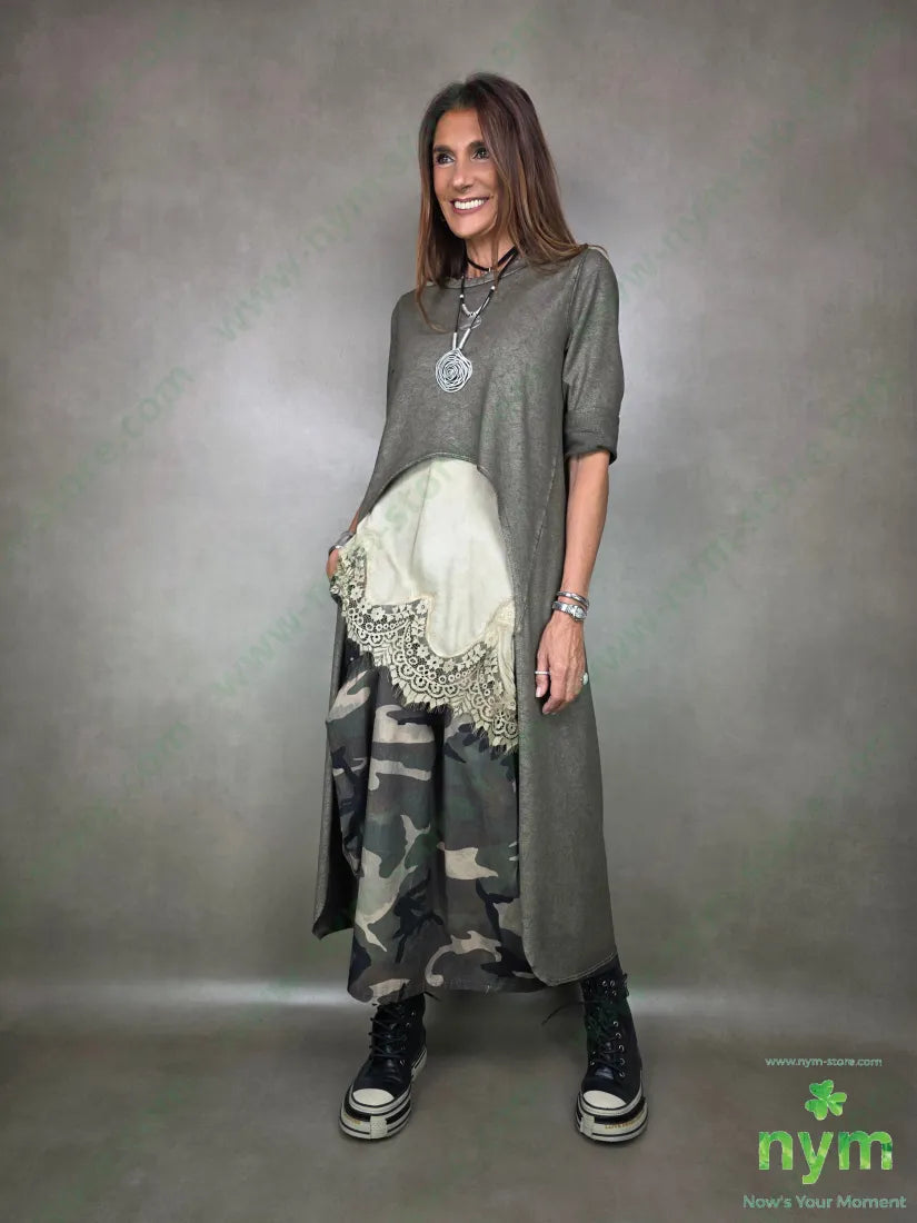 gonna camouflage velluto 100co U / MILITARE / AI25 GONNA