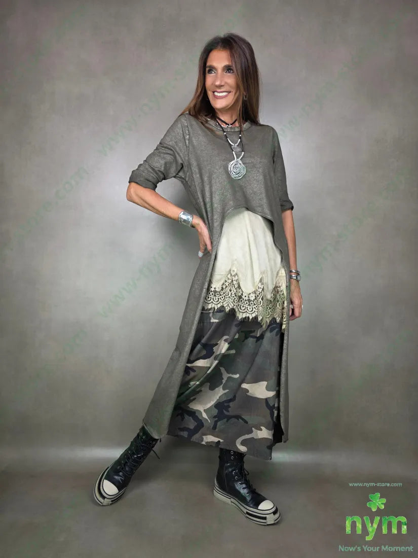 gonna camouflage velluto 100co U / MILITARE / AI25 GONNA