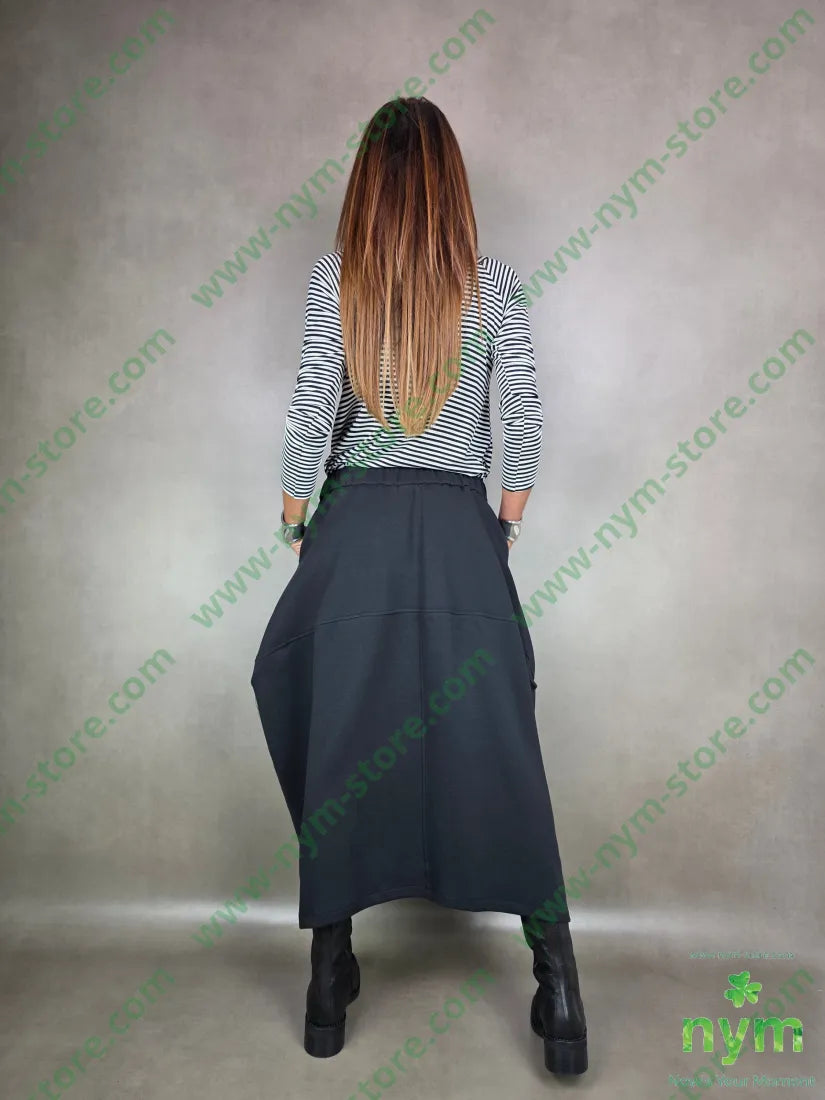 gonna due pieghe anfora 80co15pl5ea U / NERO / AI25 GONNA