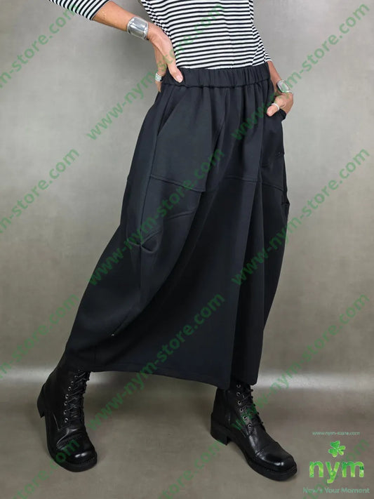 gonna due pieghe anfora 80co15pl5ea U / NERO / AI25 GONNA