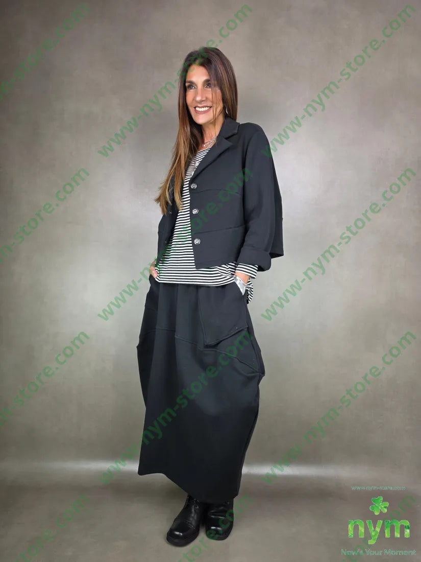 gonna due pieghe anfora 80co15pl5ea U / NERO / AI25 GONNA