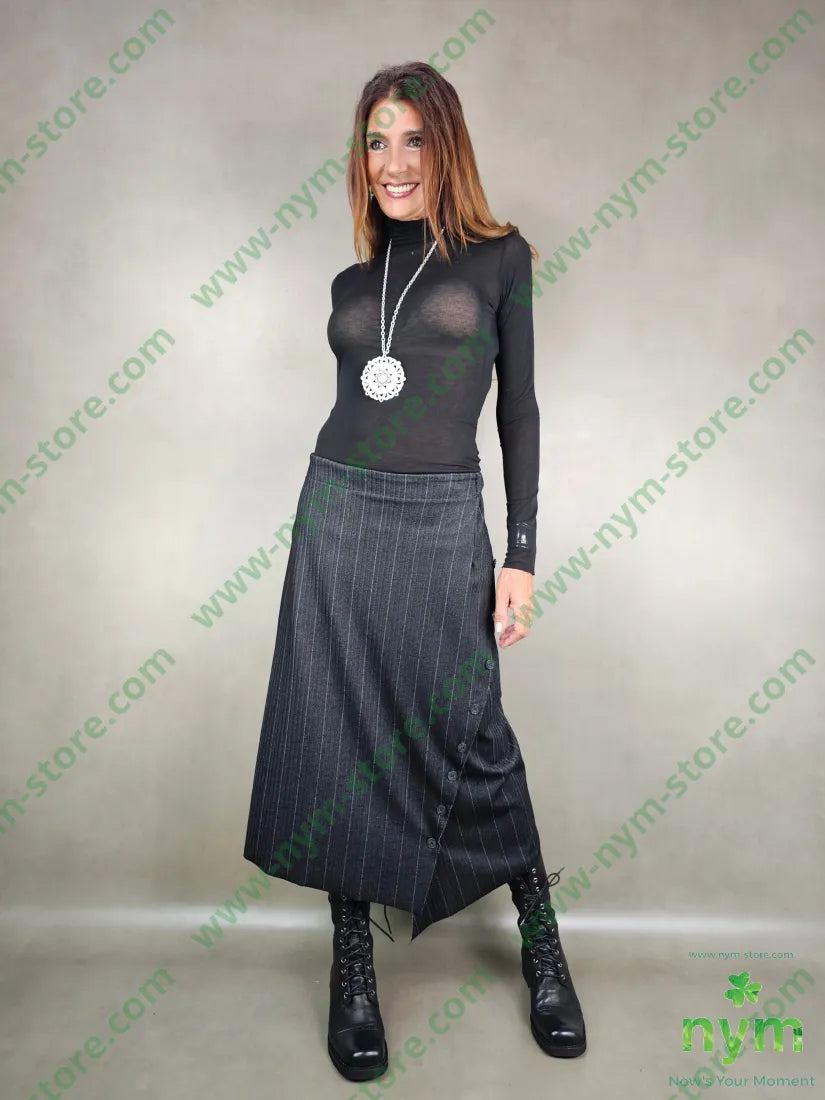 gonna gessata bottoni 60vi35pl5ea GONNA