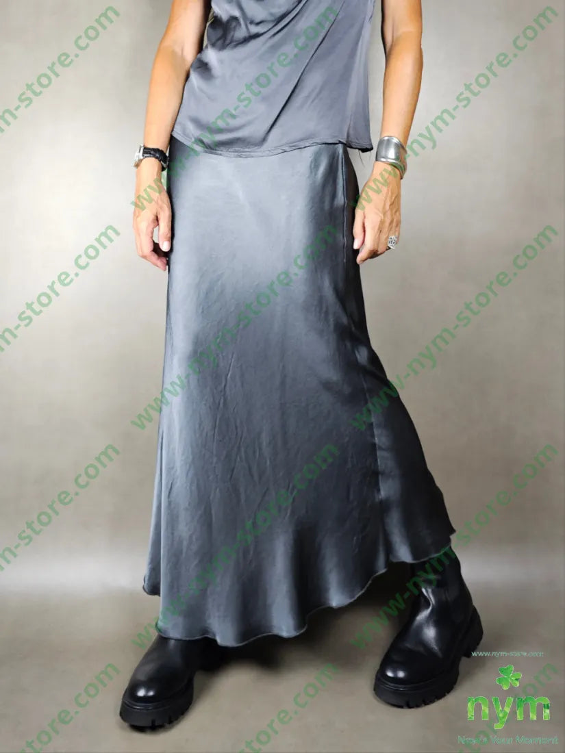 gonna longuette raso viscosa U / ANTRACITE / PE25 GONNA