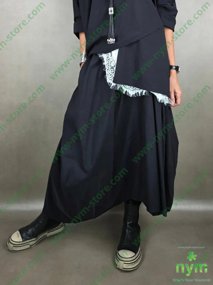 gonna palloncino tessuto bengalina 79vi19ny2ea U / NERO / PE26 GONNA