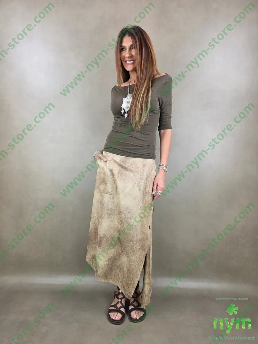 gonna pelle invecchiata 90pl10ea - GONNA