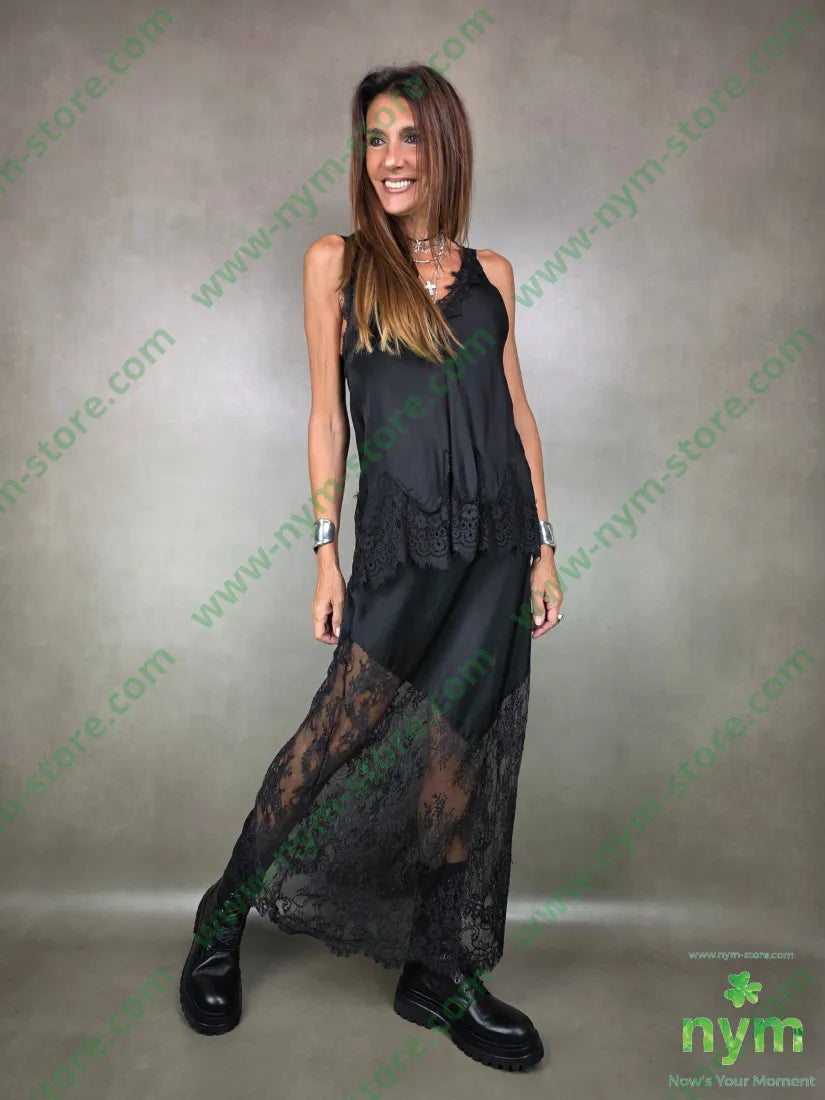 gonna pizzo lungo 100vi U / NERO / AI25 GONNA