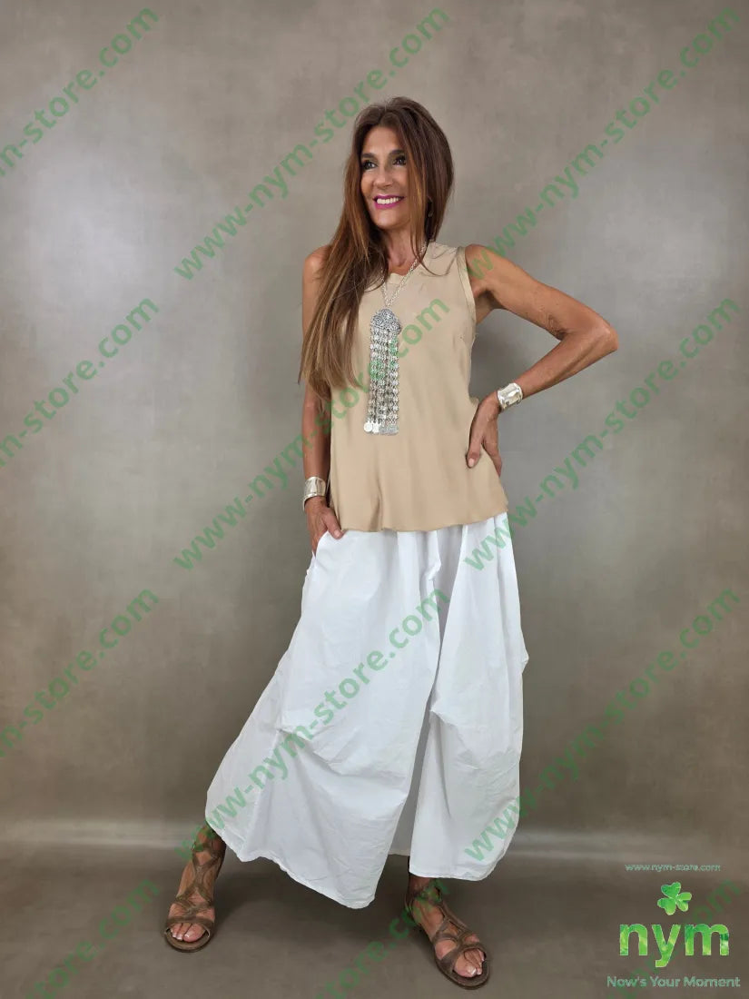 gonna puro cotone stropicciata 100co - U / BIANCO / PE26 - GONNA