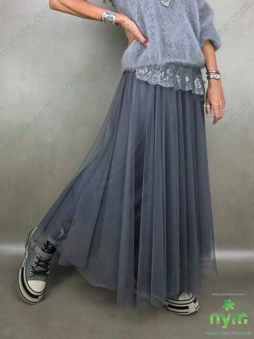 gonna tulle foderata 100pl U / ANTRACITE / AI25 GONNA