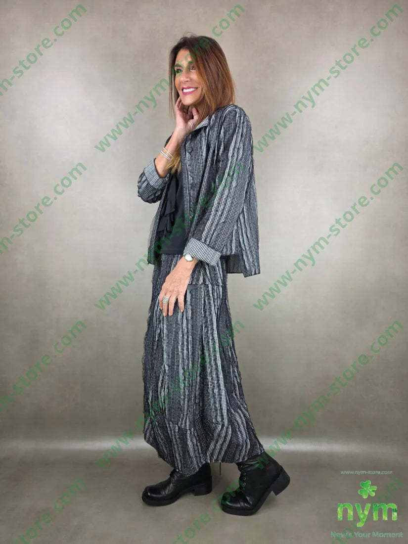 gonna vichy e tulle 93co7pl U / NERO / PE26 GONNA