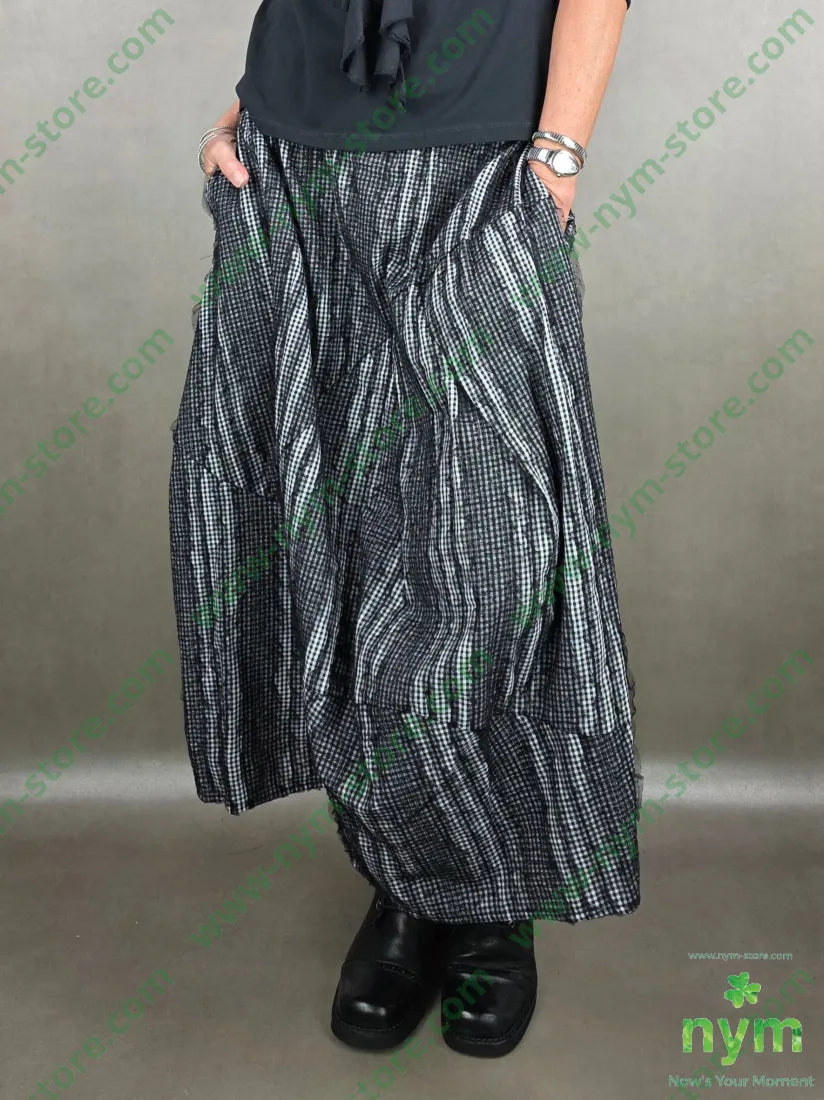 gonna vichy e tulle 93co7pl U / NERO / PE26 GONNA