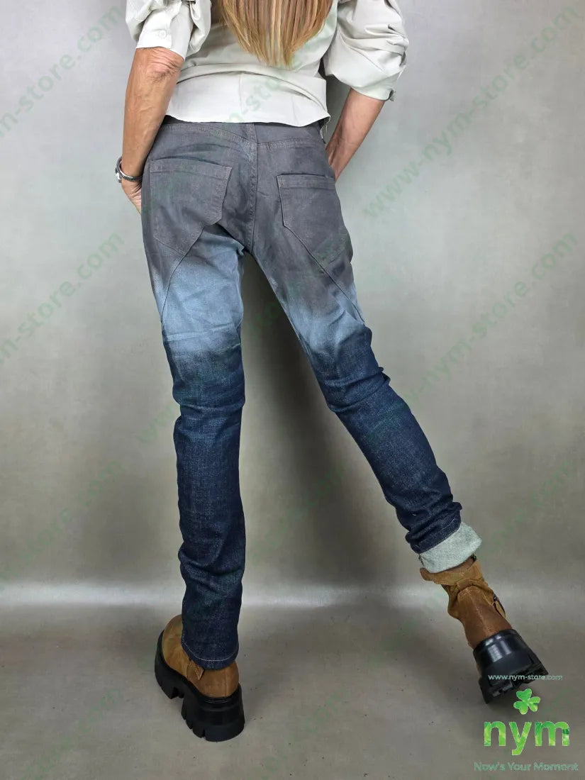 jeans a spruzzo marrone 98co2ea PANTALONE