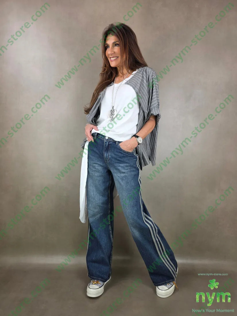 jeans bande laterali 90co6pl4vi PANTALONE