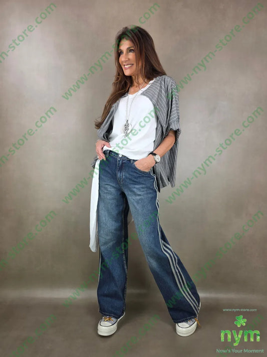 jeans bande laterali 90co6pl4vi PANTALONE