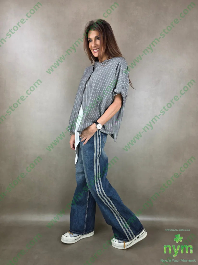 jeans bande laterali 90co6pl4vi PANTALONE