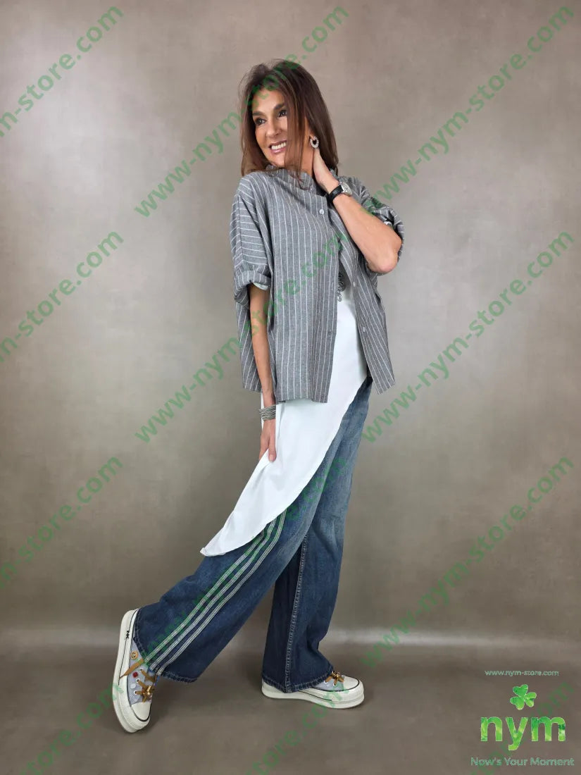 jeans bande laterali 90co6pl4vi PANTALONE