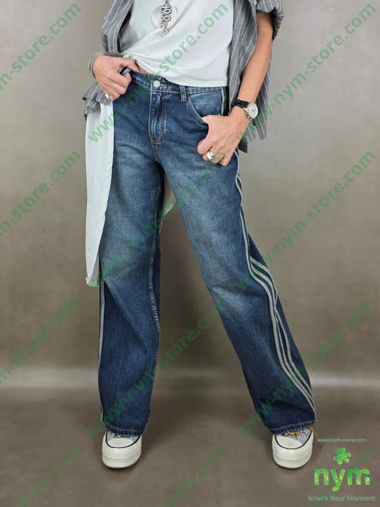 jeans bande laterali 90co6pl4vi PANTALONE