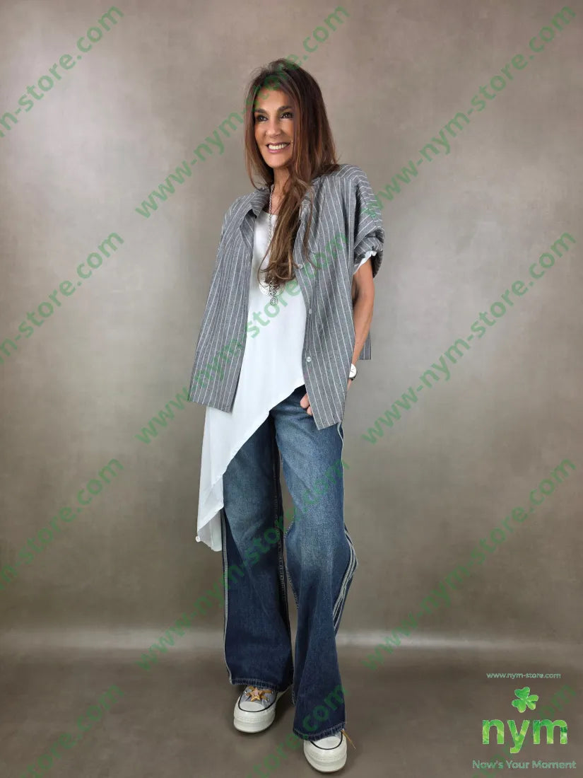 jeans bande laterali 90co6pl4vi PANTALONE