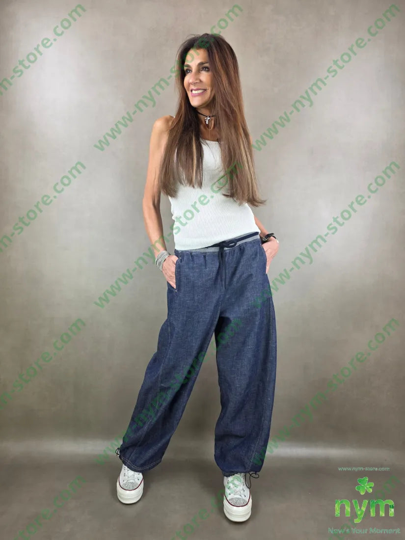 jeans coulisse fondo regolabile 76co20pl4eli PANTALONE