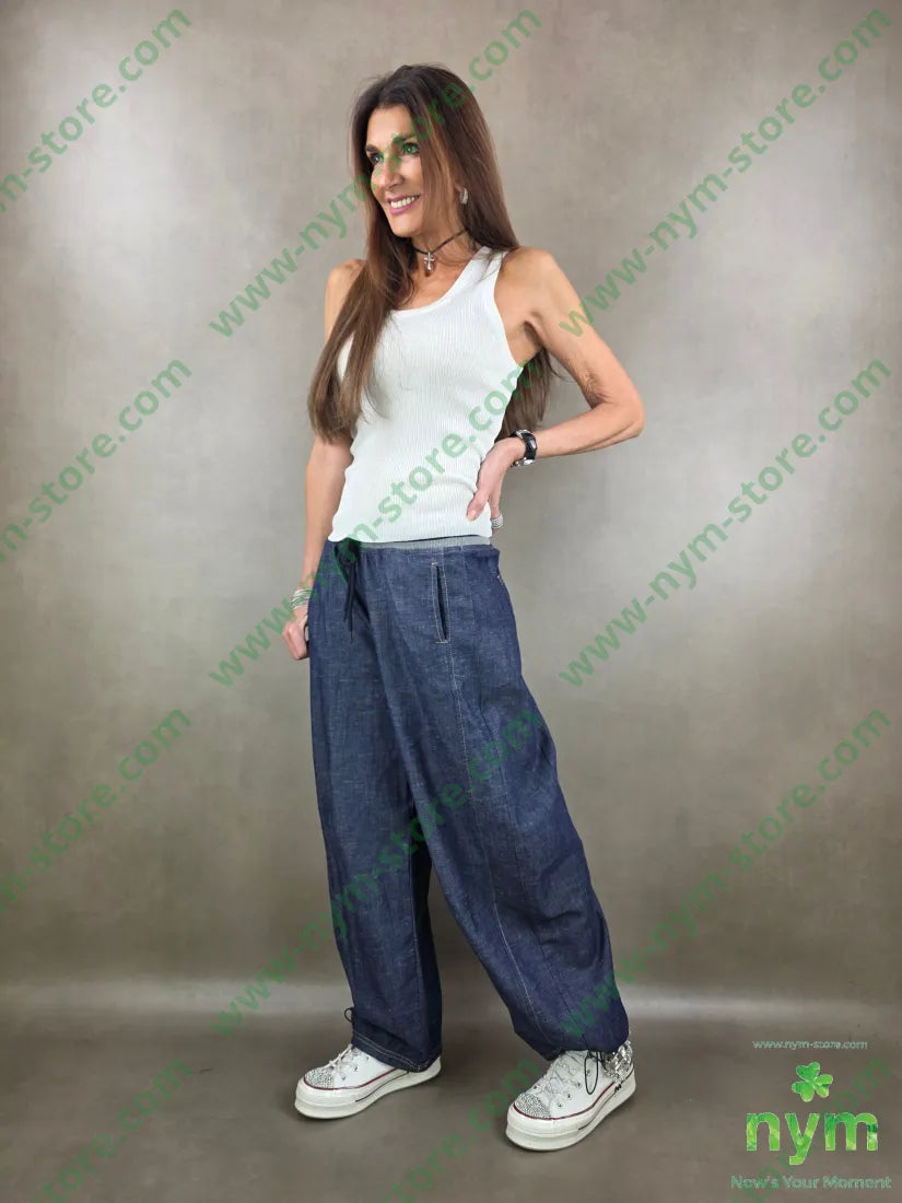 jeans coulisse fondo regolabile 76co20pl4eli PANTALONE