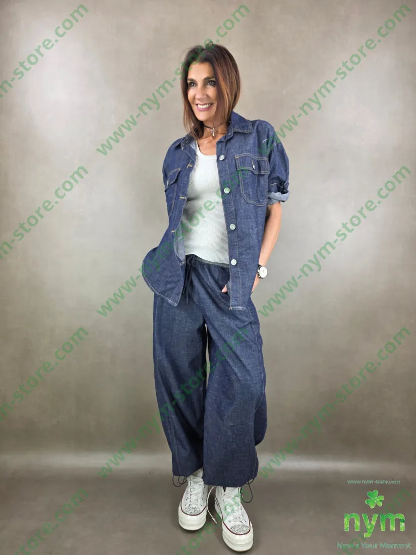 jeans coulisse fondo regolabile 76co20pl4eli PANTALONE