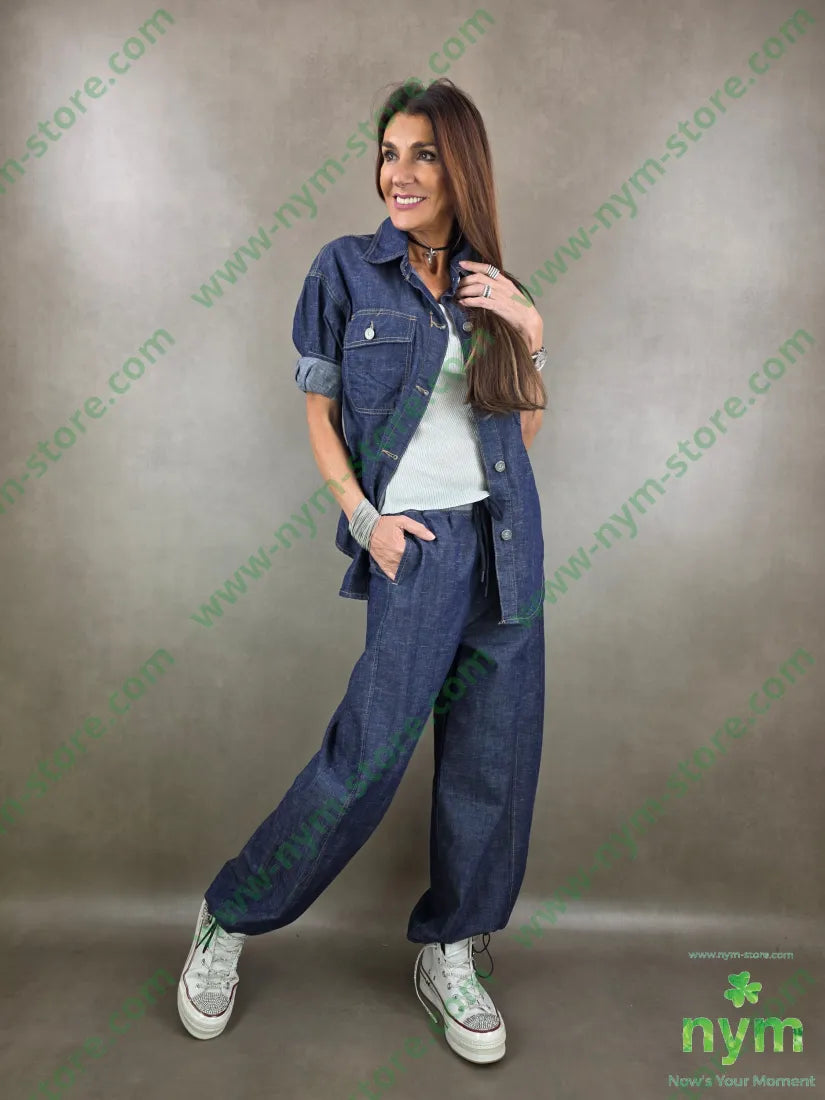 jeans coulisse fondo regolabile 76co20pl4eli PANTALONE