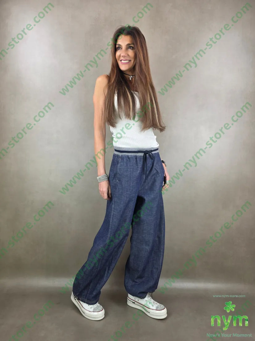 jeans coulisse fondo regolabile 76co20pl4eli PANTALONE