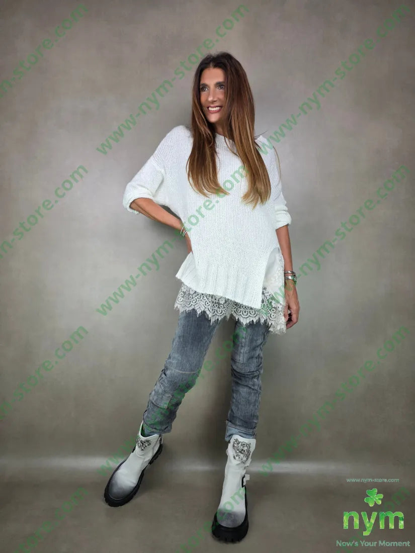 jeans delavee elasticizzato 98co2ea PANTALONE