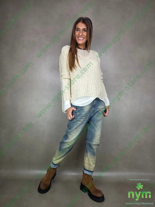 jeans ela sfumato gamba 87co11pl2ea PANTALONE