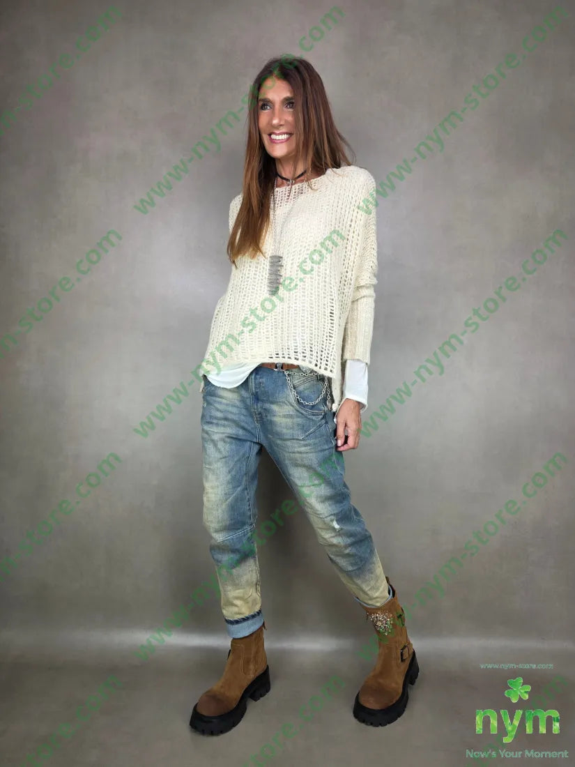 jeans ela sfumato gamba 87co11pl2ea PANTALONE