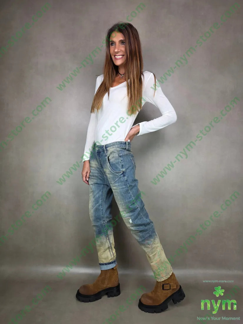 jeans ela sfumato gamba 87co11pl2ea PANTALONE