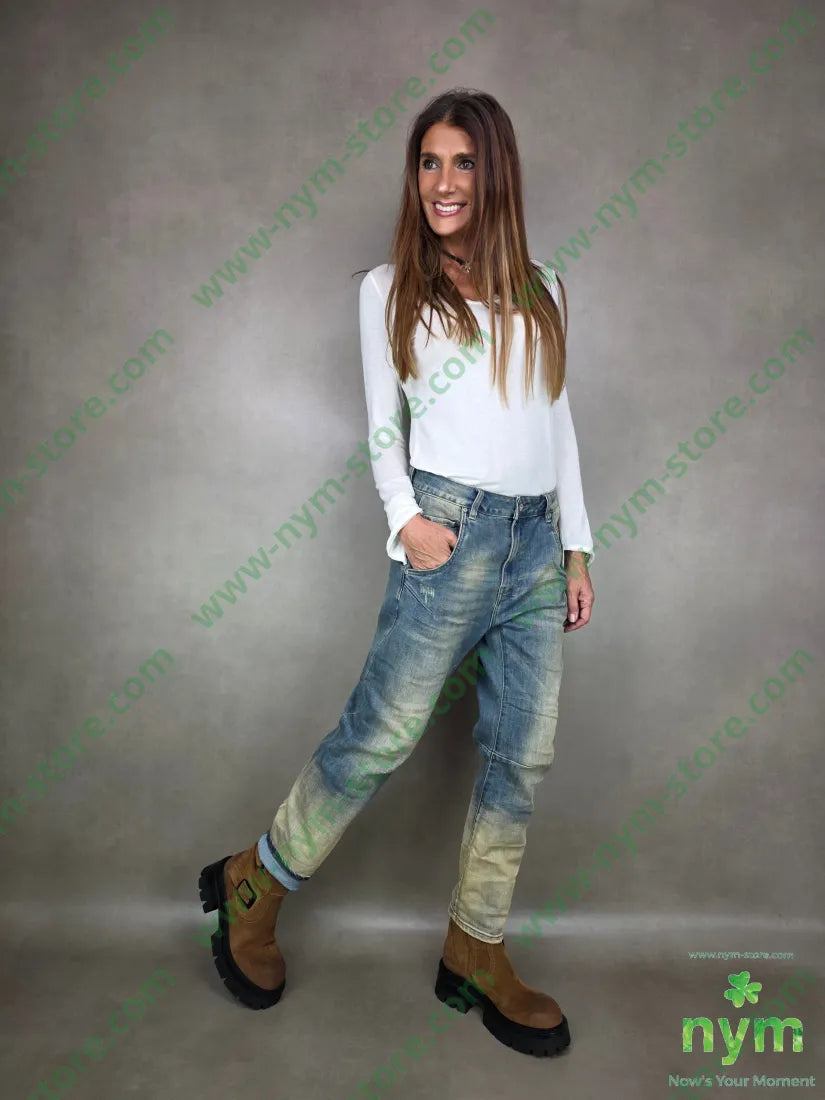 jeans ela sfumato gamba 87co11pl2ea PANTALONE