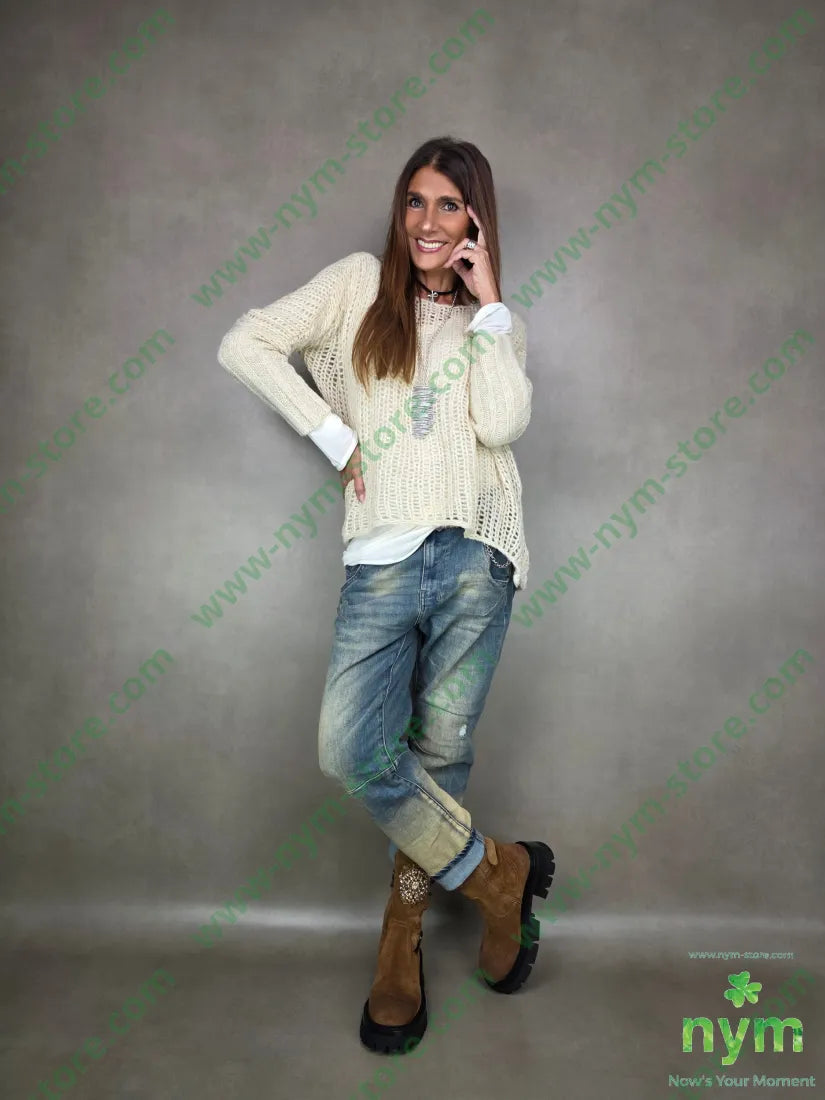 jeans ela sfumato gamba 87co11pl2ea PANTALONE