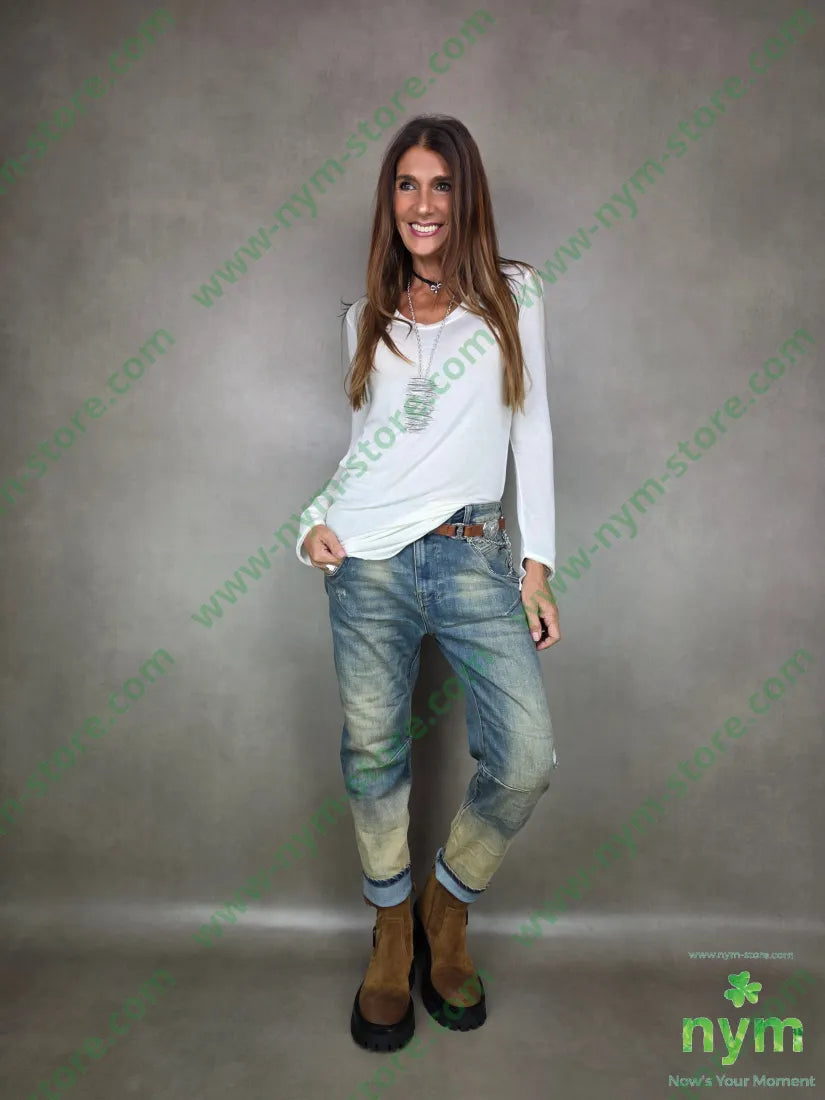 jeans ela sfumato gamba 87co11pl2ea PANTALONE