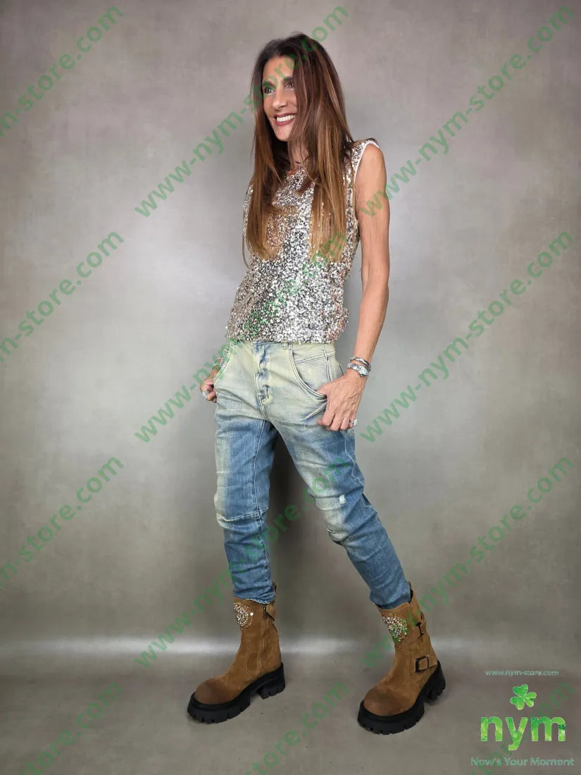 jeans elasticizzato sfumato 87co11pl2ea PANTALONE