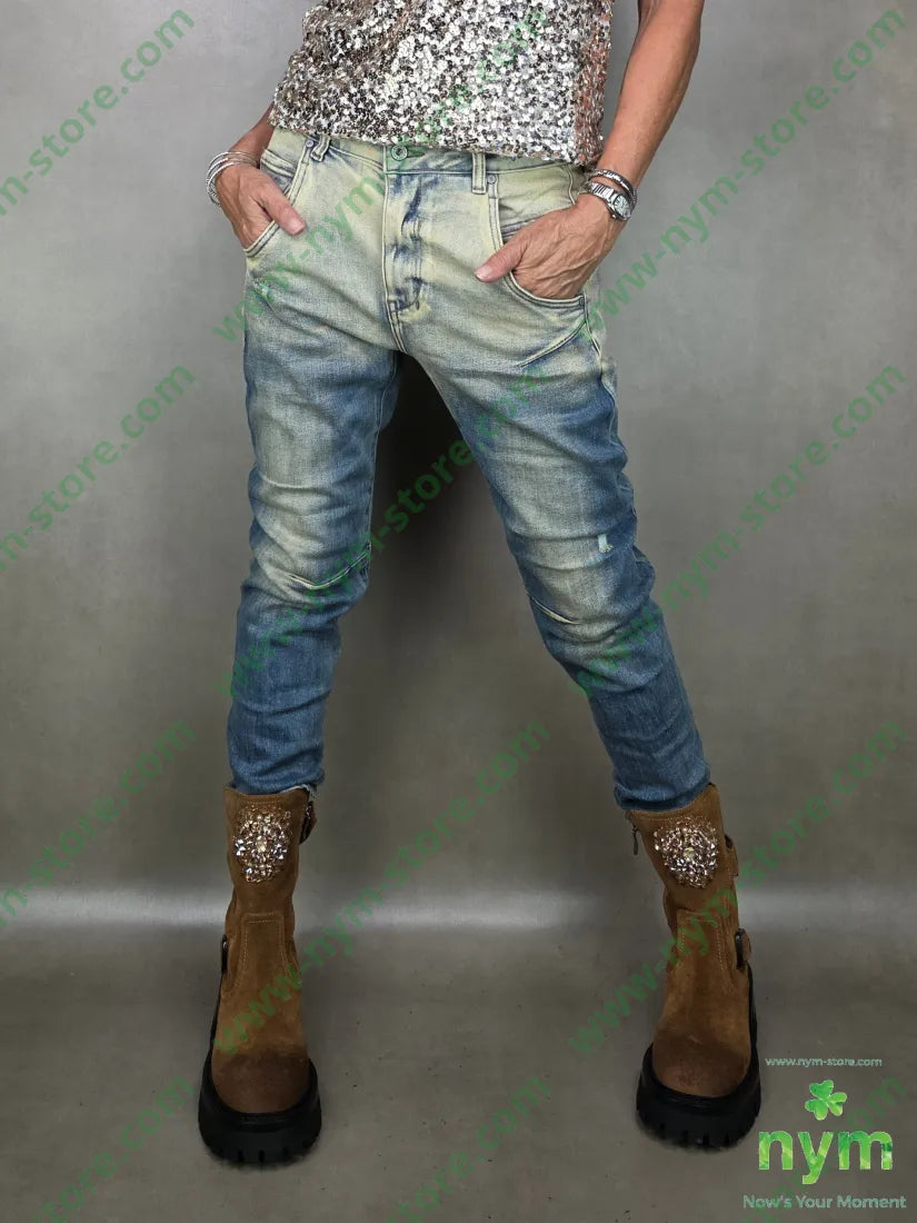 jeans elasticizzato sfumato 87co11pl2ea S / DENIM / AI25 PANTALONE