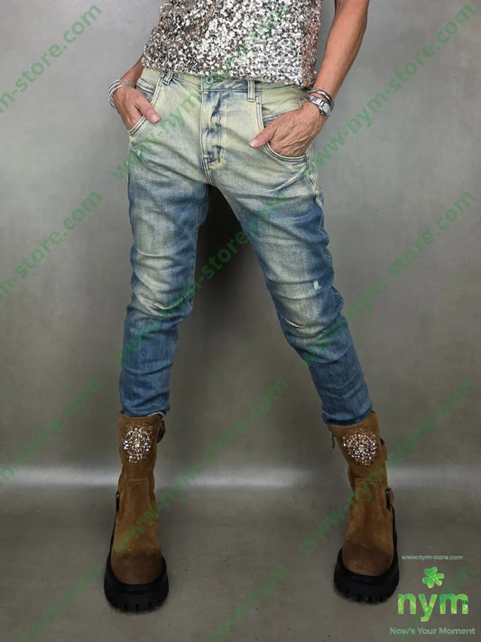 jeans elasticizzato sfumato 87co11pl2ea S / DENIM / AI25 PANTALONE