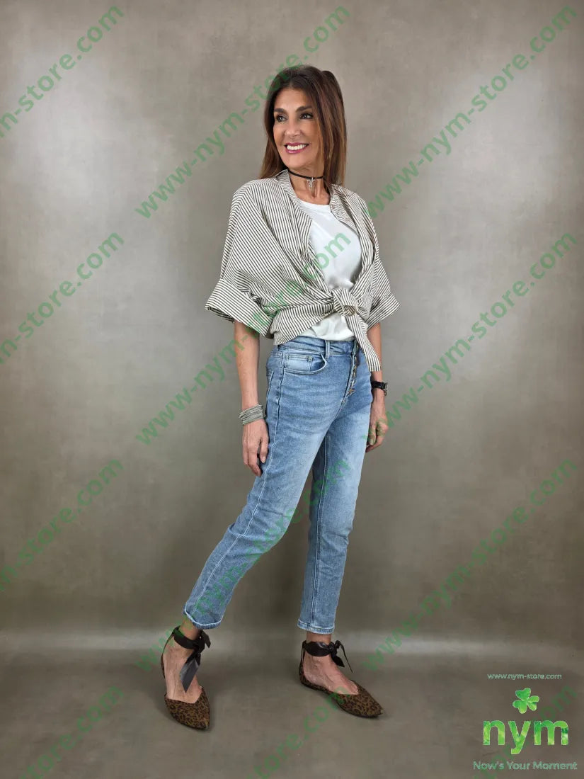 jeans imbuto bottoni oro 98co2ea - PANTALONE