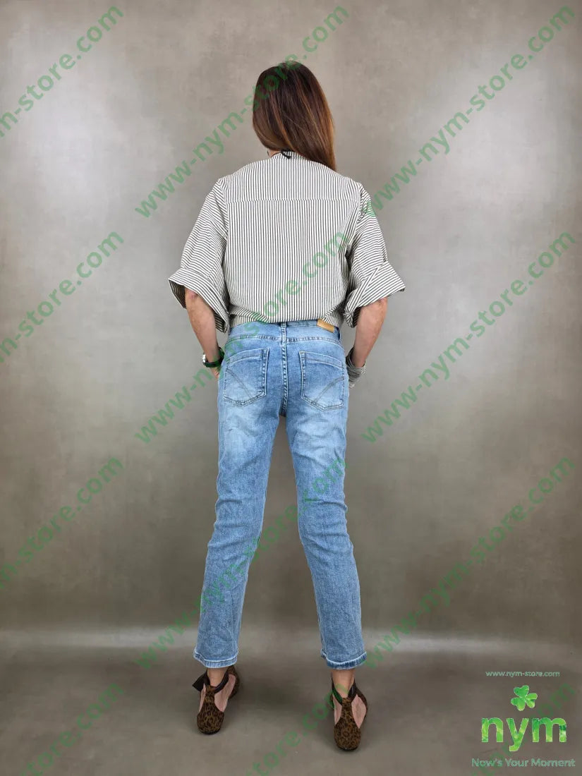 jeans imbuto bottoni oro 98co2ea - PANTALONE