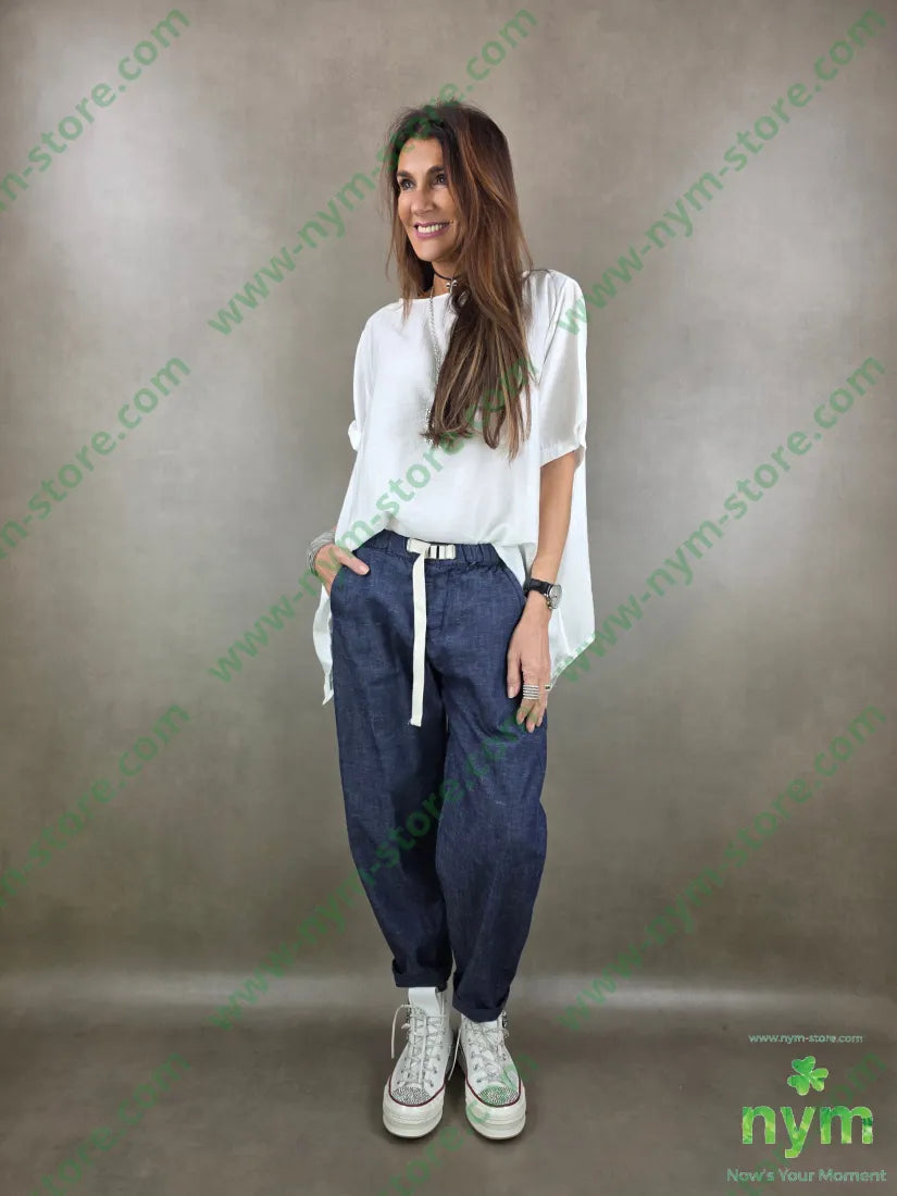 jeans inserto fettuccia 76co20pl4li PANTALONE