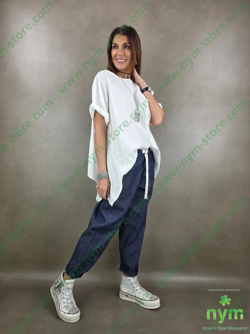 jeans inserto fettuccia 76co20pl4li PANTALONE