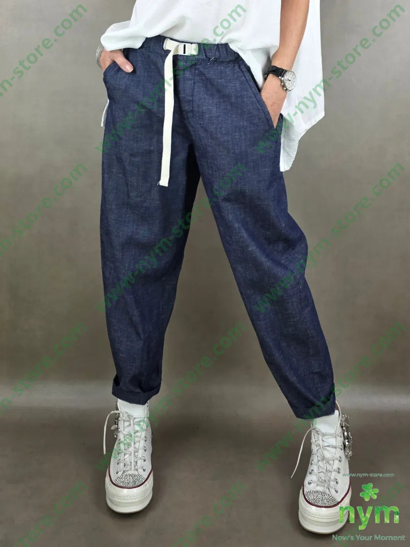 jeans inserto fettuccia 76co20pl4li S / DENIM / PE26 PANTALONE