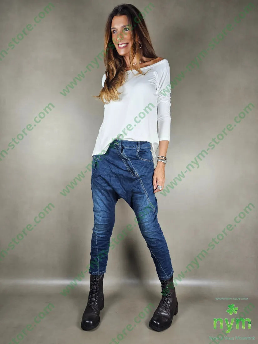 jeans low crotch zip 76co22pl2ea PANTALONE