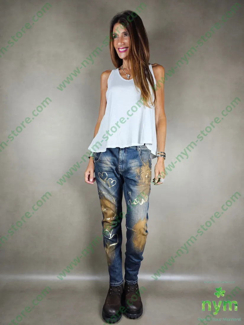 jeans macchiato oro 75co23pl2ea PANTALONE